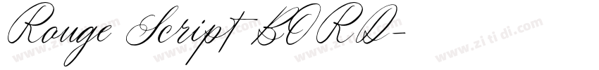 Rouge Script BORD字体转换